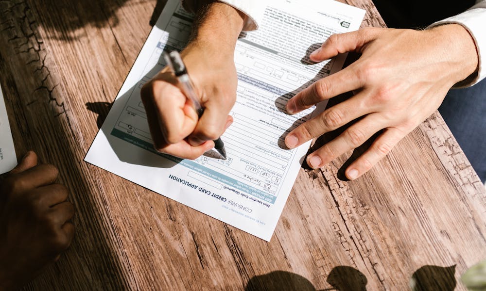 Filling out a small personal loans application form online in Canada