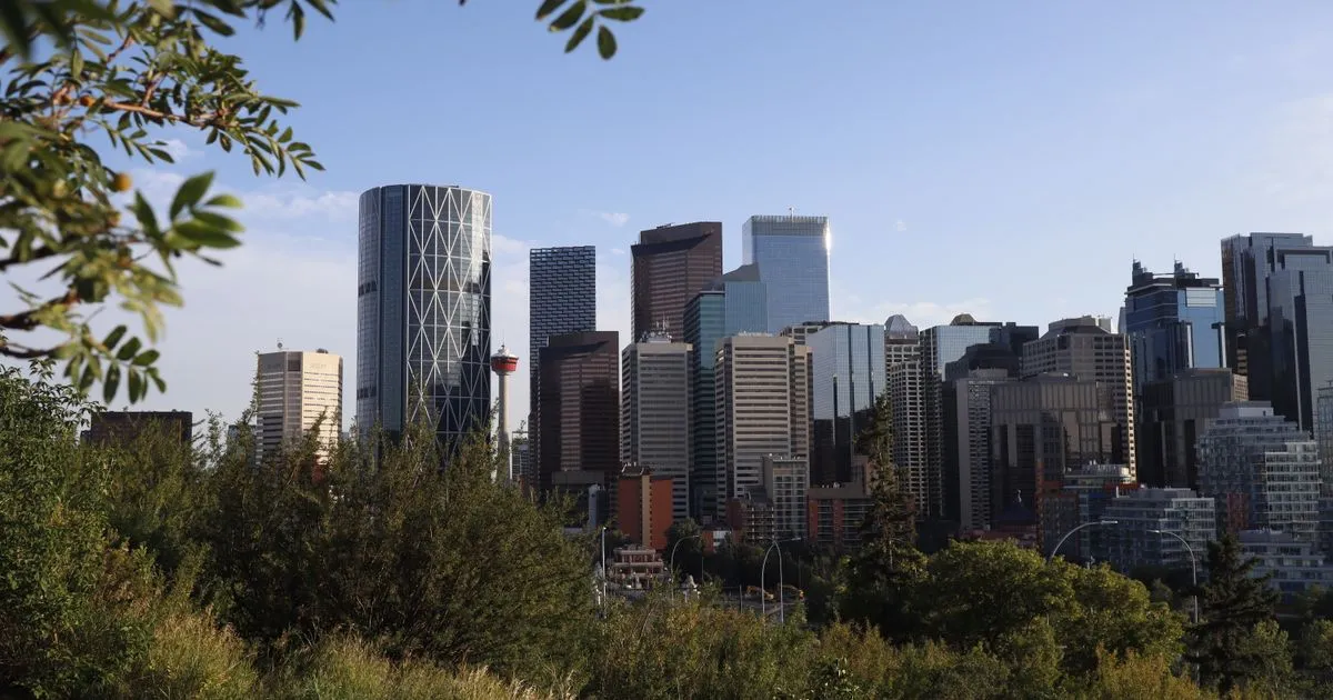 Calgary downtown skyline in summer - borrow money online Alberta