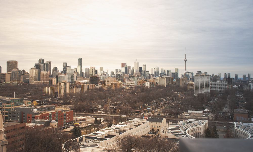 Toronto skyline representing borrowing money online across Canadian cities