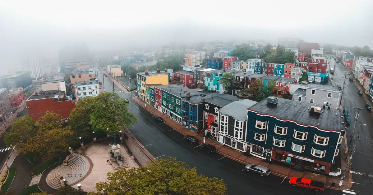 Colourful row houses of St. John's - borrow money online Newfoundland