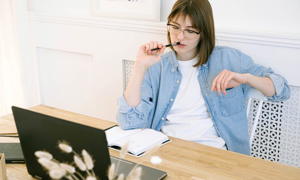 Woman making a smart borrowing decision at home in Canada
