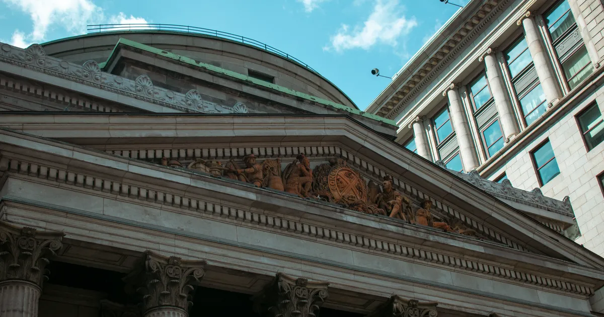Classic Canadian bank building facade - how to borrow money from the bank in Canada